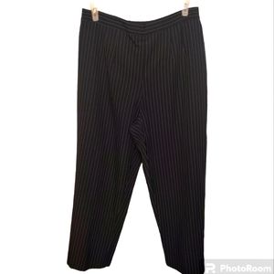 Helene Blake Black Pinstripe Dress Pants 18 W office dressy comfy work plus size